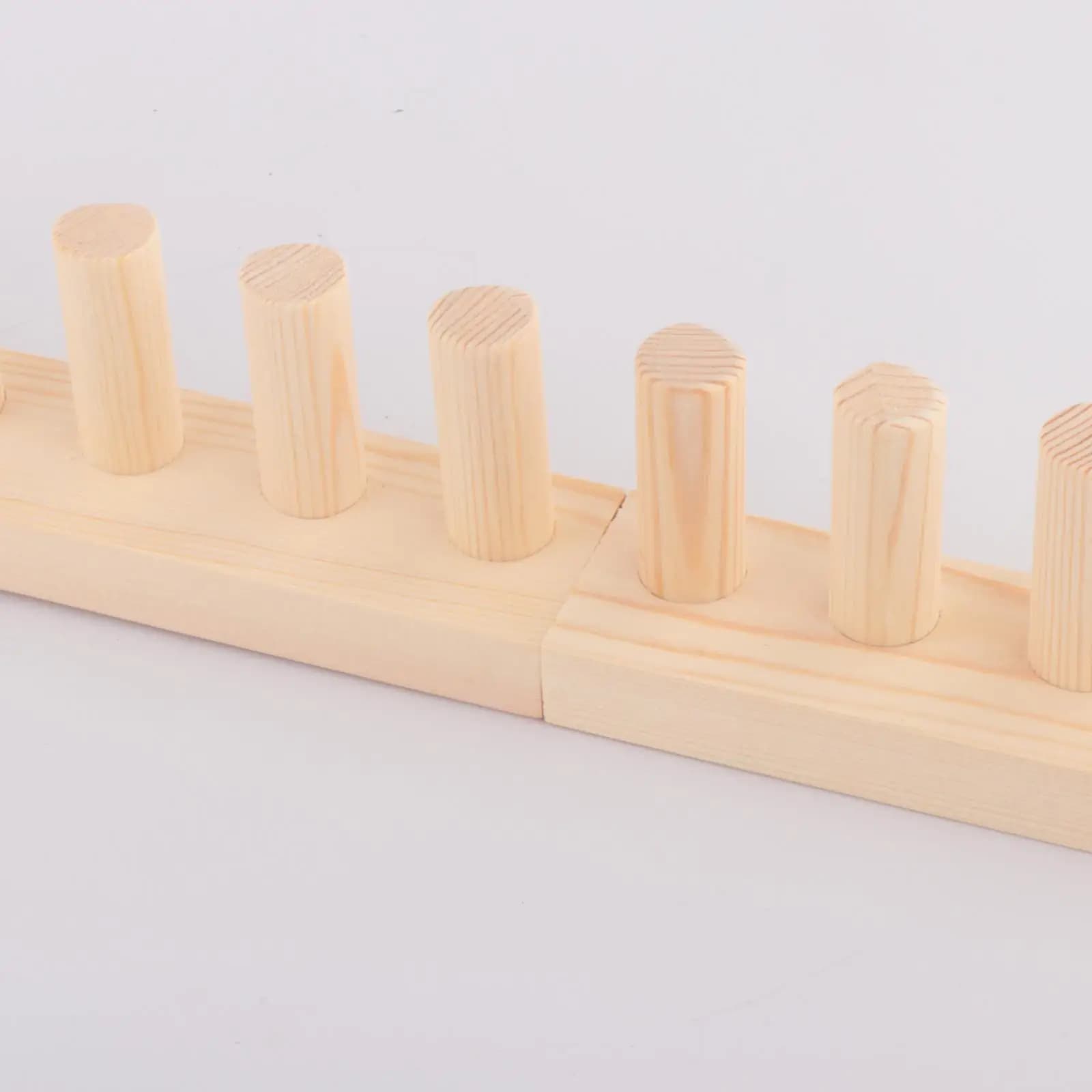 Hand Knitting Chunky Blanket Loom Wooden Peg Frame Adjustable Size Weaving Tool for Home Hobby Projects
