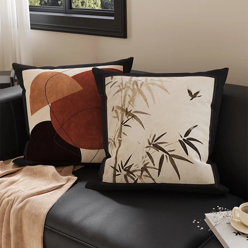 Retro Style Sofa Bedroom Bed Head Decorative Cushion Removable Backrest Pillow Square Shape PP Cotton Filled Home Decor