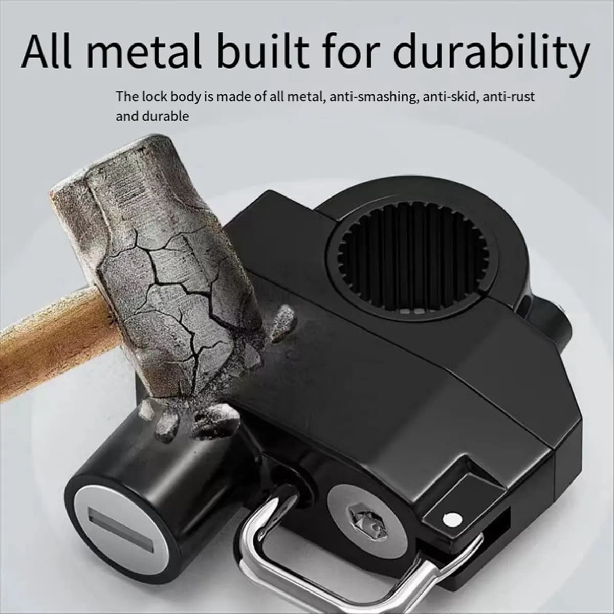 ABPF Motorcycle Helmet Lock Anti-Theft Bicycle Helmet Security Locks with Battery Car Helmet Lock
