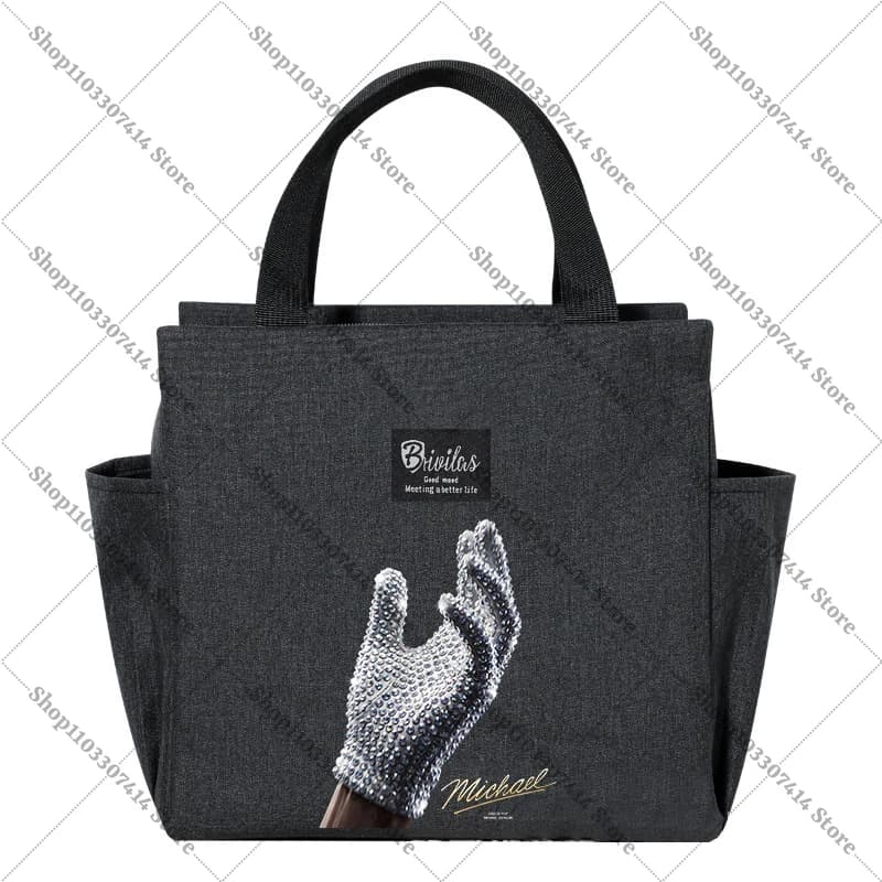 Adult Fashion Print Food Insulation Bag King of Pop MJ Accessories Michael Jackson Lunch Tote Casual Handbags Storage Pouch Gift