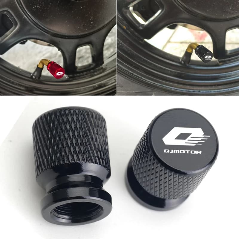 Motorcycle Tire Valve Air Port Stem Cap Cover CNC Aluminum Motorbike Parts For QJMOTO QJ SRT 800 800X 800SX 800SRT SRT 800X 800
