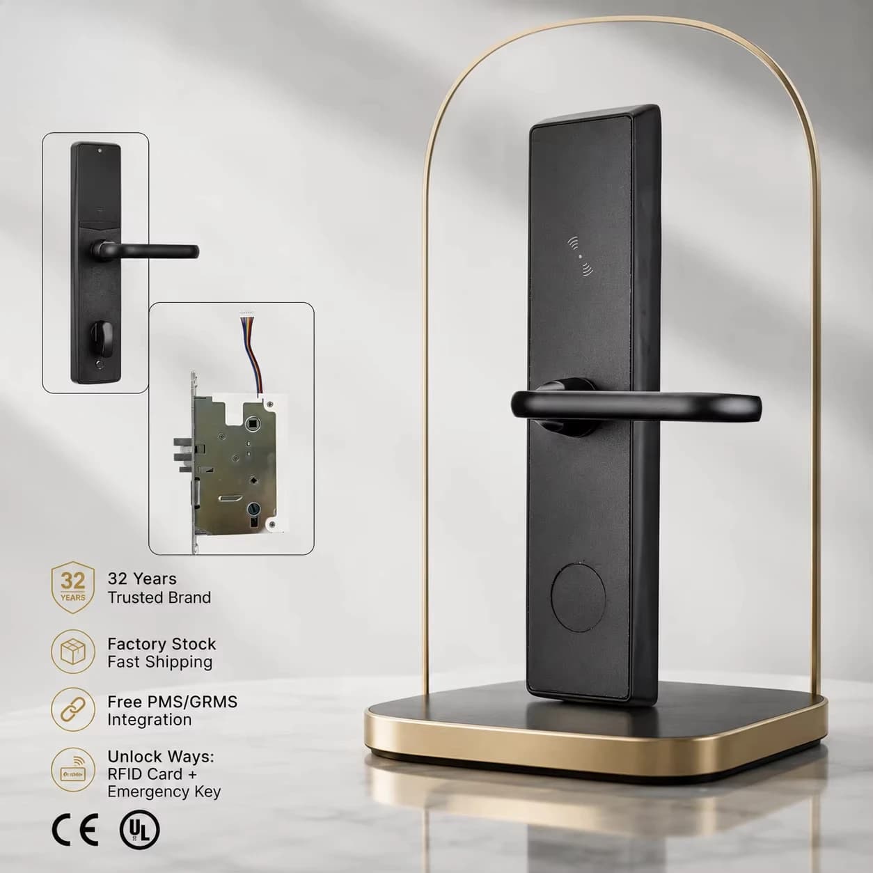 Hotel key card lock RFID digital smart lock system with magnetic key