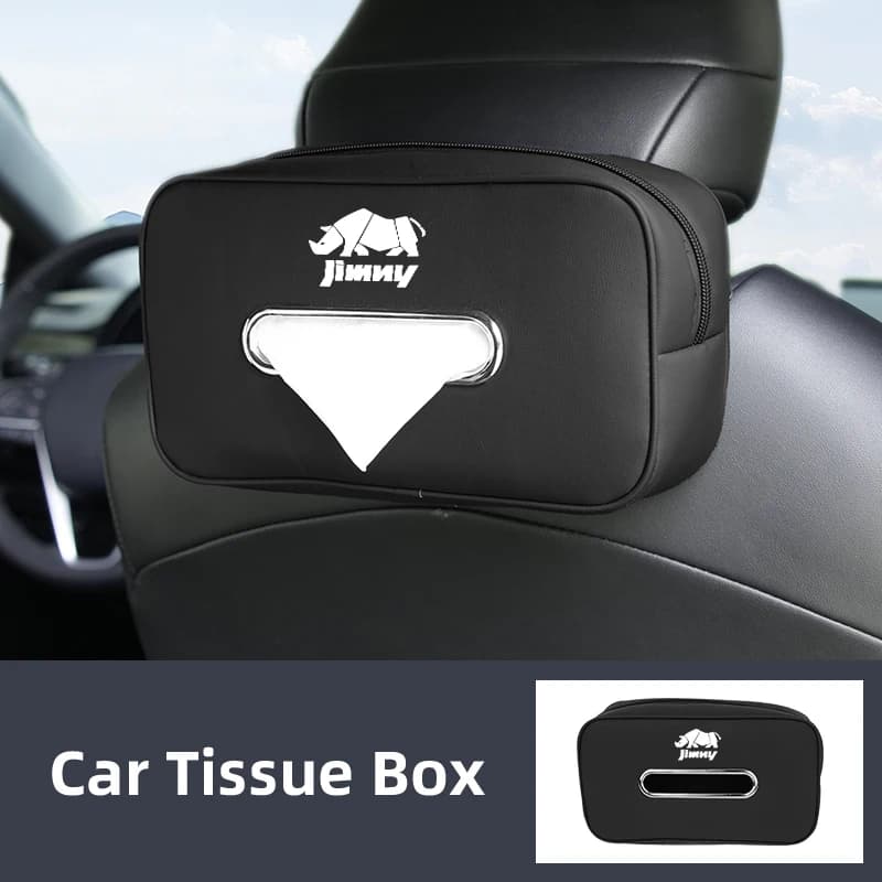 Car Seatback Tissue Box Leather Armrest Paper Case Tower Storage Bag Accessories For Suzuki Jimny Grand Vitara SX4 Swift Kizashi