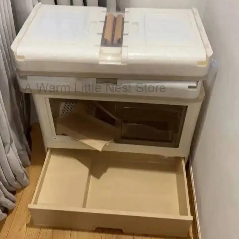 Cuccia per Gatti Multilivello Integrata con Lettiera e Spazio Libero - Gabbia per Gatti e Gattini - Forniture per Gatti