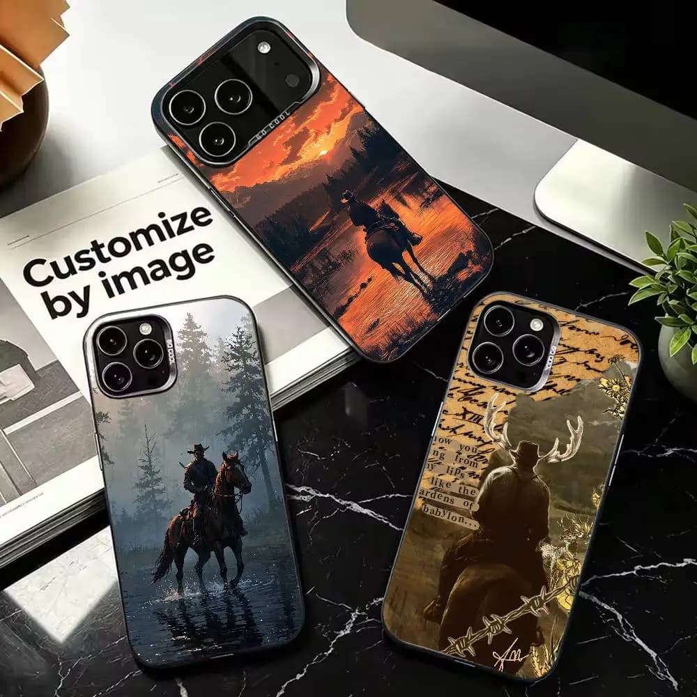Arthur Morgan Phone Case For iPhone 17,16,15,14,13,12,11,Air Plus,Pro,Mini,Max silver fashion