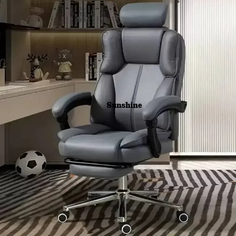 Sedia da Ufficio con Poggiatesta e Braccioli, Design Nordico Moderno di Lusso, Reclinabile, Sedia da Gaming Ergonomica con Rotelle, Mobili YY