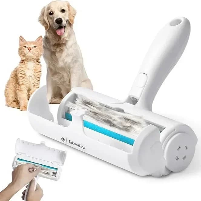 Rullo per la rimozione dei peli di animali domestici rullo per pelucchi riutilizzabile strumento per la depilazione degli animali efficiente strumento portatile per la rimozione della pelliccia Multi-superficie