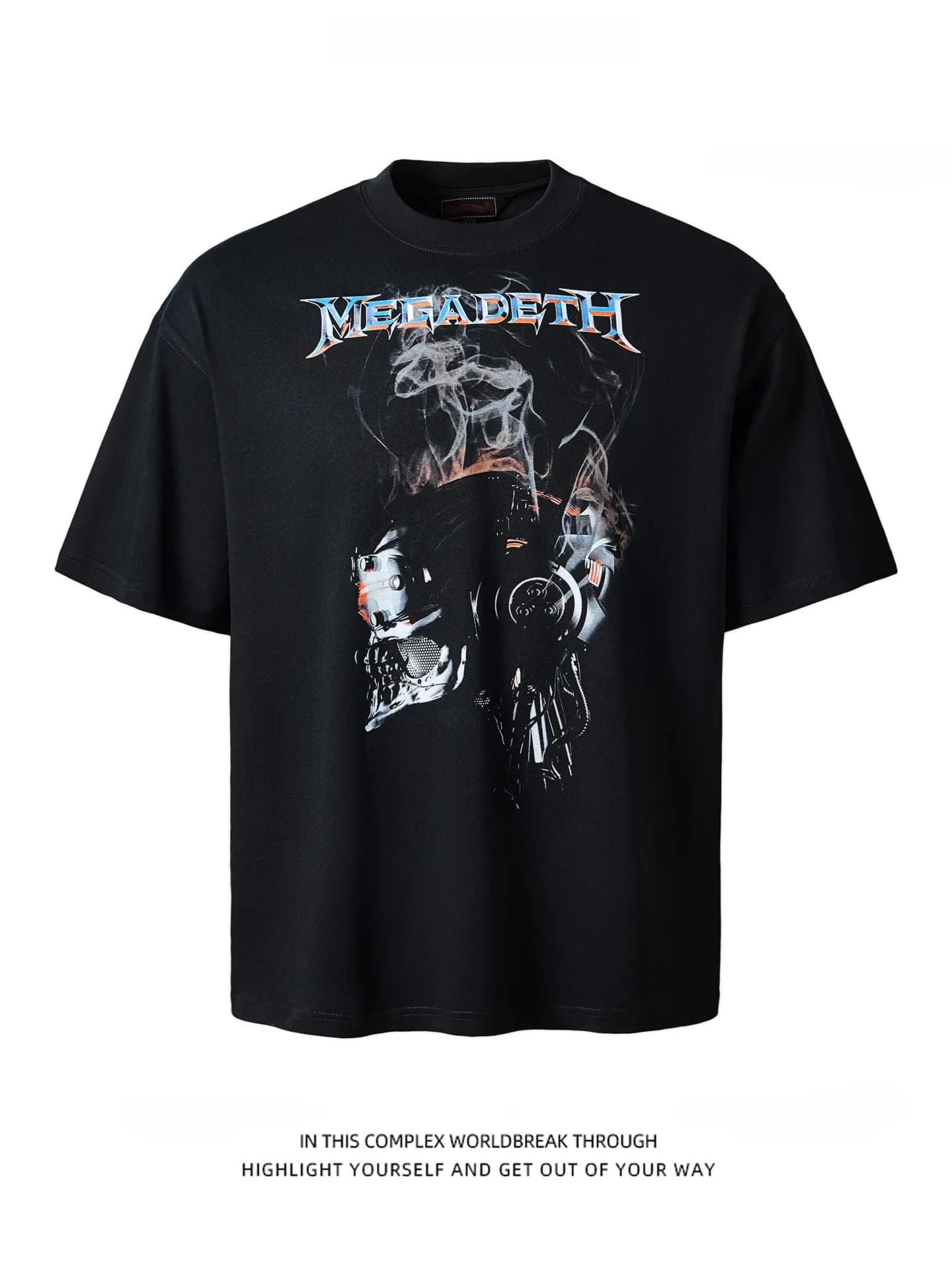 T-shirt HotStone Heavy Metal Rock Unisex in Cotone a Maniche Corte con Stampa Band, Stile Streetwear Traspirante e Resistente all'Usura