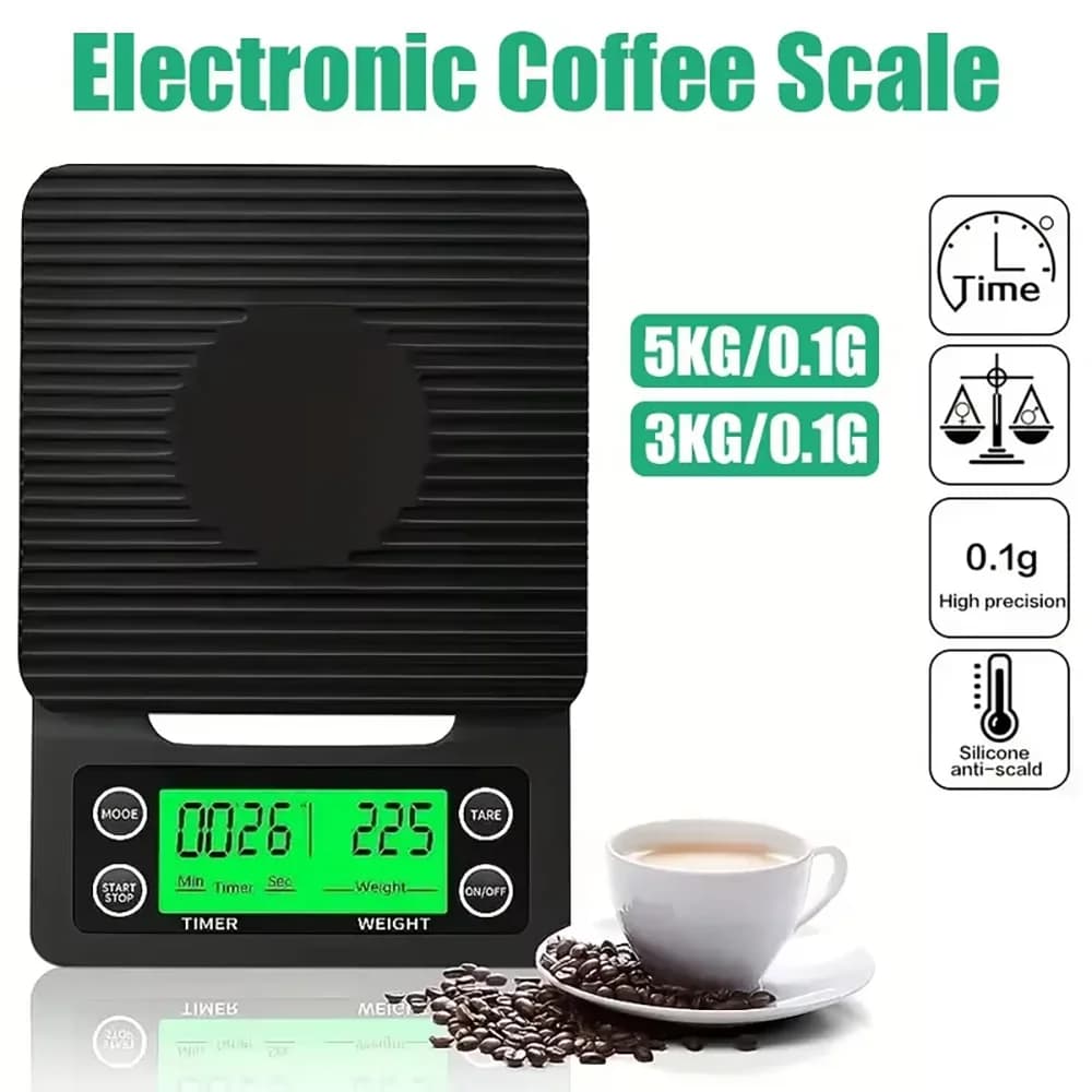 3 kg/0.1 g coffee balance with timer Kitchen tools Multi-function digital balance pour over the scale for espresso drip LCD display