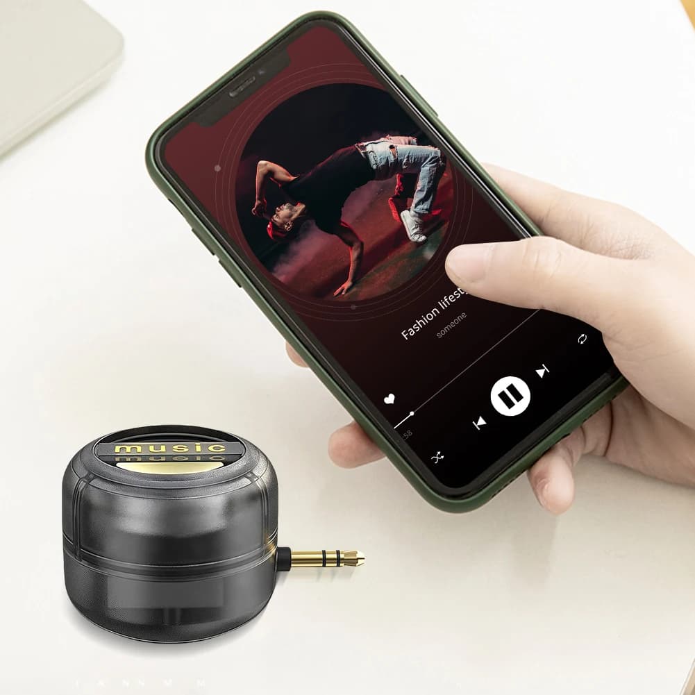 Mini Sound Box con Ingresso Aux Type-C/3.5mm, Altoparlante Esterno Plug-in per Smartphone/Tablet/Computer