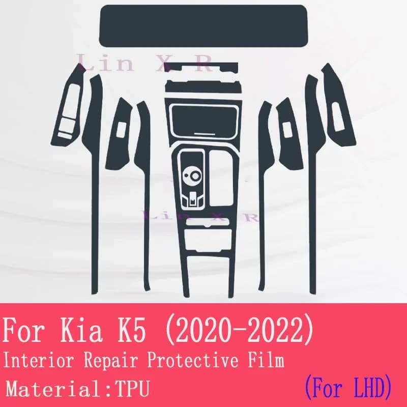 Pellicola Protettiva TPU per Interni Auto Kia Optima Kaiku 2022, Adesivo Anti-Graffio per Console Centrale e Navigazione, PPF