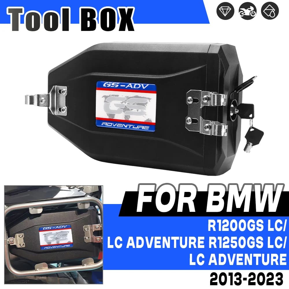 Per BMW R1200GS LC ADV R1250 GS LC Adventure r1250gs lc 2013-2023 4.2L Custodia per moto Staffa laterale Cassetta degli attrezzi impermeabile