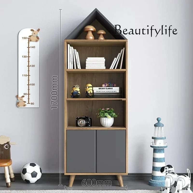 Storage cabinet for toys Object racks for illustrated books for Nordic students