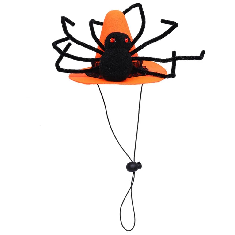 Pet Spider Hat Halloween Cosplay Cap for Small Medium Dogs Cats Comfortable Premium Material Easy on Off Daily Walk Party