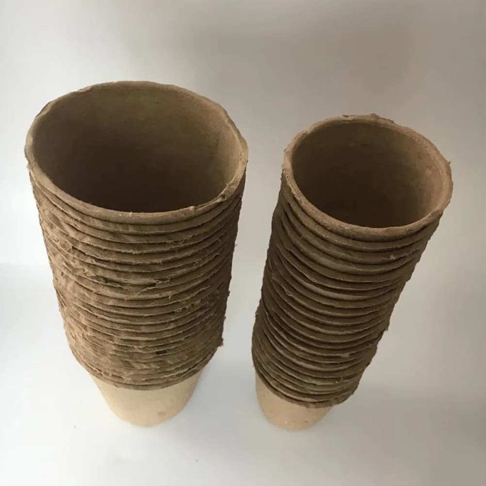 20 Biodegradable Vase Parts in Paper Pulp, Ecological and Degradable, for Semina di Pomodori, Cetrioli, Fiori e Giardino