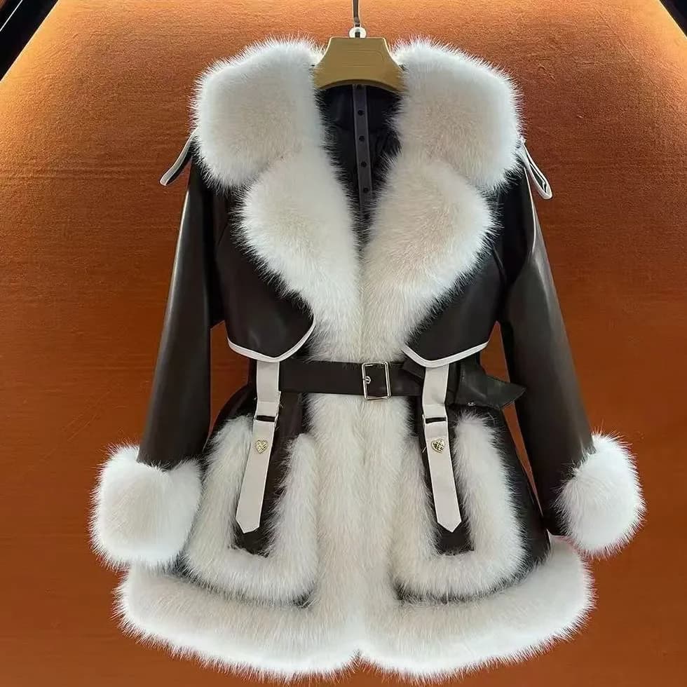 Signore 2025 Inverno Cappotto di pelliccia di volpe finta Manica media lunga Soffice Teddy Jacket Nuovo caldo addensato foderato Capispalla casual di lusso