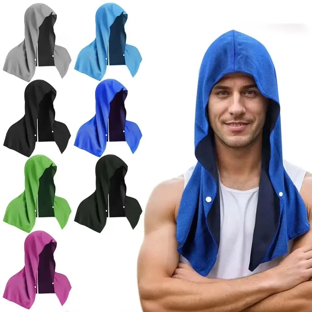 Sports Absorbent Cooling Towel UV Protection Cool Feeling Cooling Hoodie Quick Dry Anti Slip U-shaped Cooling Camping