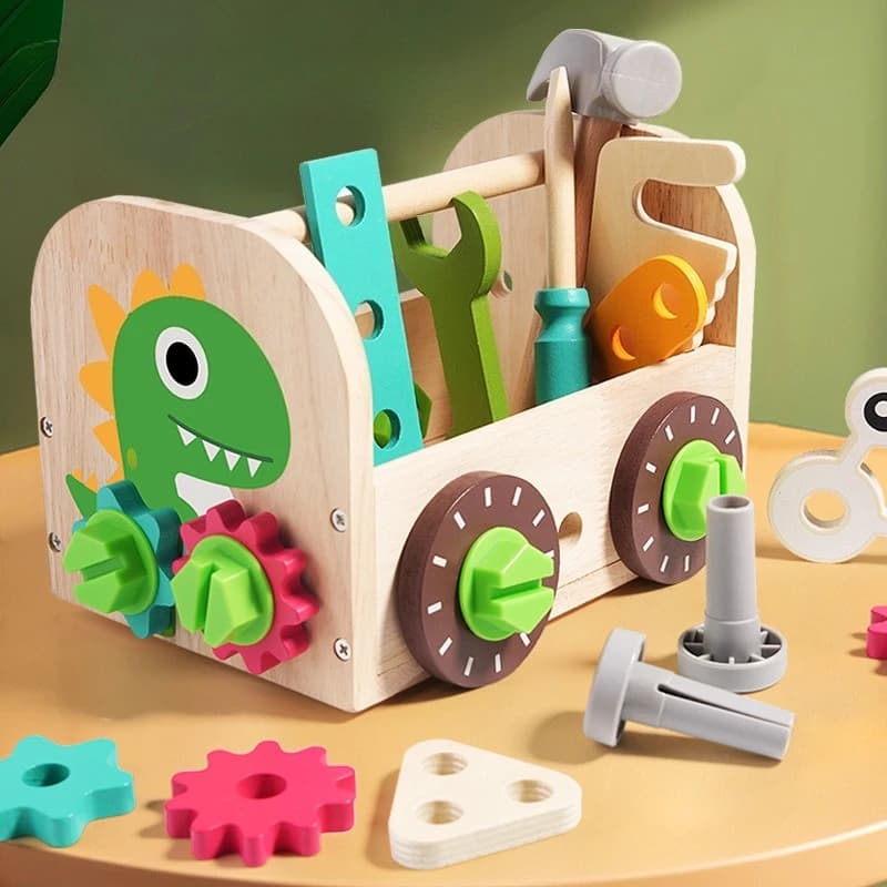 Puzzle fai da te Avvitamento in legno Cassetta degli attrezzi di riparazione Accessori per la casa Blocchi di costruzione Giocattolo per bambini Costruttore Giochi da tavolo Montessori Regalo