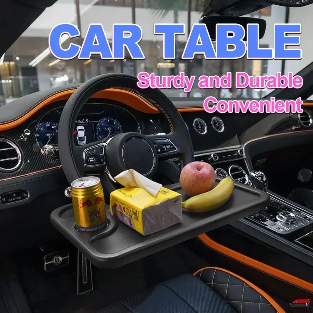 Car Laptop Table Stand Multi-function Car Dinner Plate Writing Desk Car Steering Wheel Dining Table Food Coffee Drink Tray Board