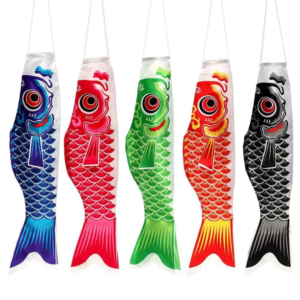 Japan Style Kite Outdoor Windsock Wind Chimes Carp Flag Hanging Decorations
