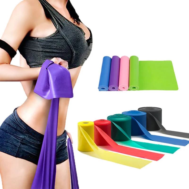 Fasce di resistenza per yoga da 15 m Fasce di resistenza per yoga Palestra Elastica per resistenza alla gomma Pilates Cross Fit Fascia in gomma per esercizi sportivi da palestra