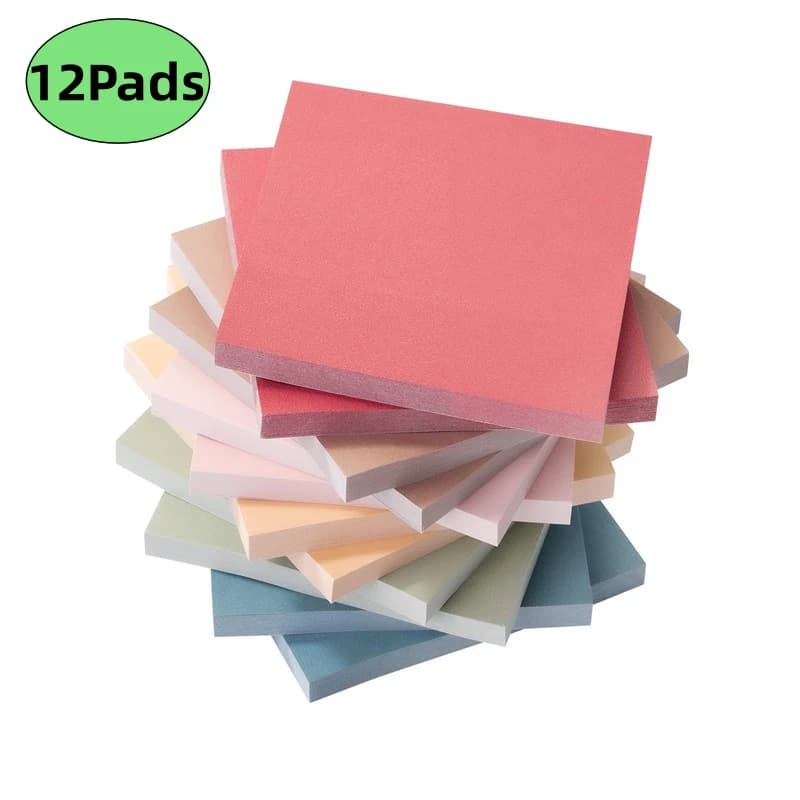 12 blocchetti 7.5*7.5 Blocco note Indice Note adesive Kawaii Forniture di cancelleria Nota Cancelleria Accessori per ufficio Notebook Scratch Paper