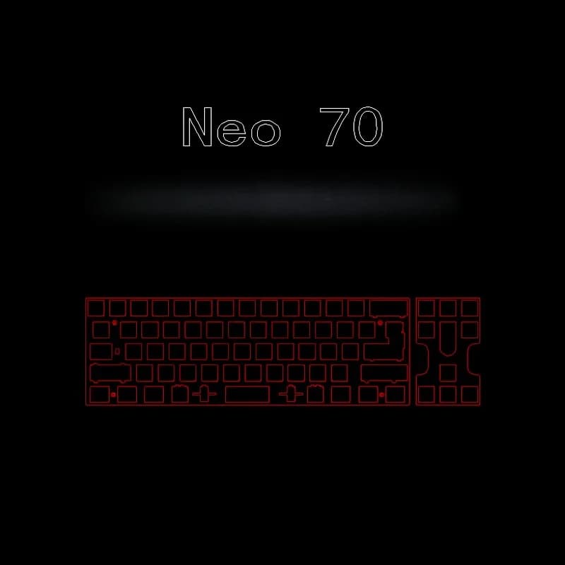 Positioning plate Neo70 Keyboard Custom Aluminum PC POM PP FR4 Carbon Fiber Brass Accessories for Ergonomic Mechanical Keyboard