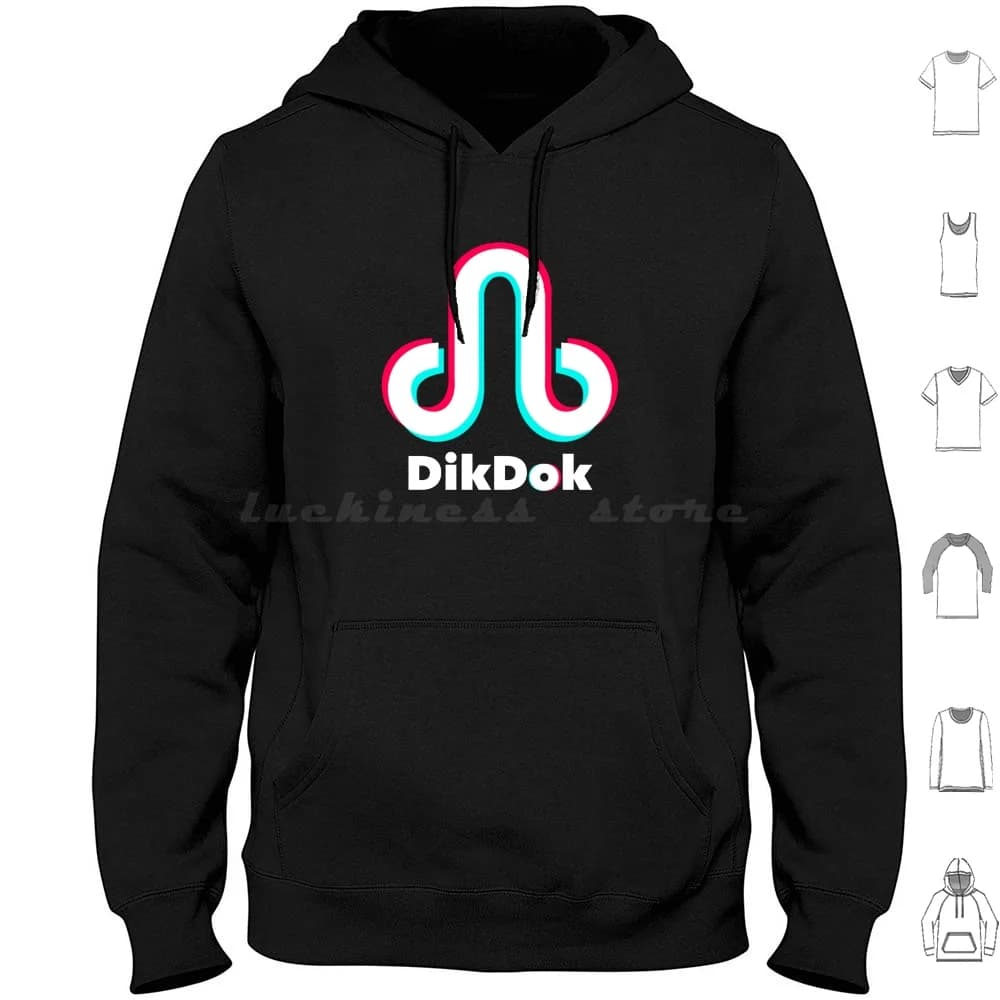 Dikdok Social Media App Logo Parodia Felpa con cappuccio in cotone Manica lunga Yabyum Yabyumshop Logo Logo Parodia Logo Parodia Parodia Meme Pop Culture