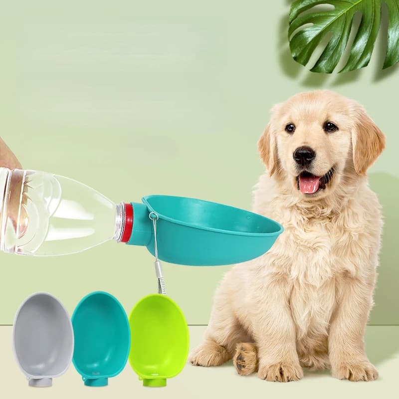 Bevanda per cani acqua portatile da viaggio abbeveratoio per animali domestici ciotola per cani a prova di perdite cibo fontana per gatti bottiglia per bere all'aperto mangiatoia per cani