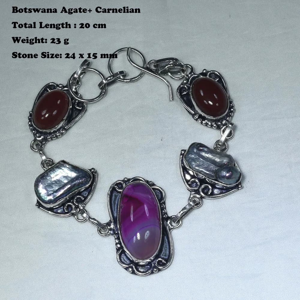 Bracciale in Titanio con Citrino Autentico e Cianite