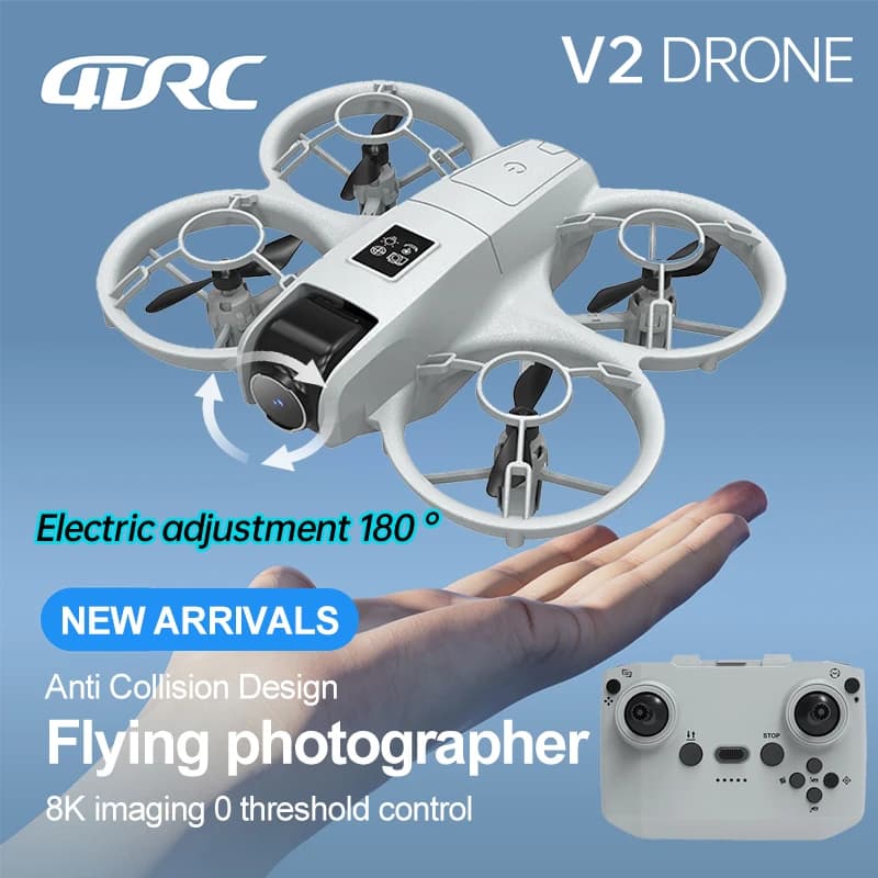 PER XIAOMI V2 Mini Drone Giocattolo per bambini 8K Professione HD Macchina Fotografica WiFi RC Altezza Freestyle Mantenere Elicottero Pieghevole Quadcopter