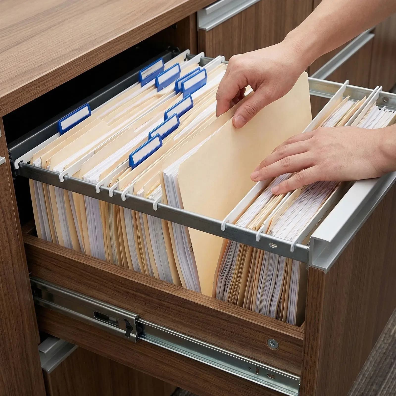12 Pezzi Barre Metalliche per Appendere Documenti - Asta Metallica per Cartelle - Organizzatore da Scrivania per Documenti - Forniture per Ufficio