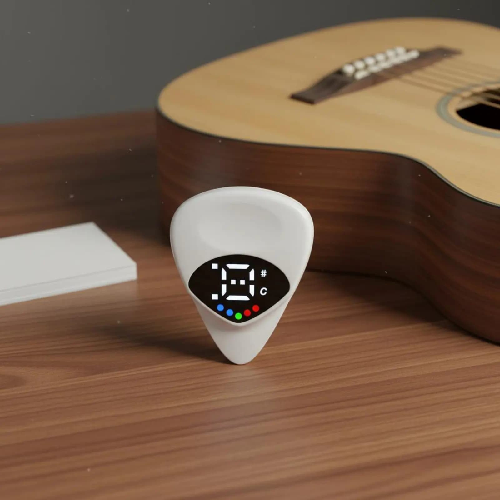 Accordatore Digitale 2 in 1 per Chitarra, Accessorio Musicale Portatile con Rilevamento Rapido e Preciso per Chitarristi