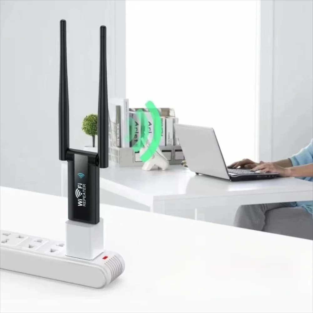 Amplificatore di Segnale WiFi in Plastica con Connessione USB, Ripetitore WiFi 300Mbps, Potenziatore di Segnale per Rete Domestica