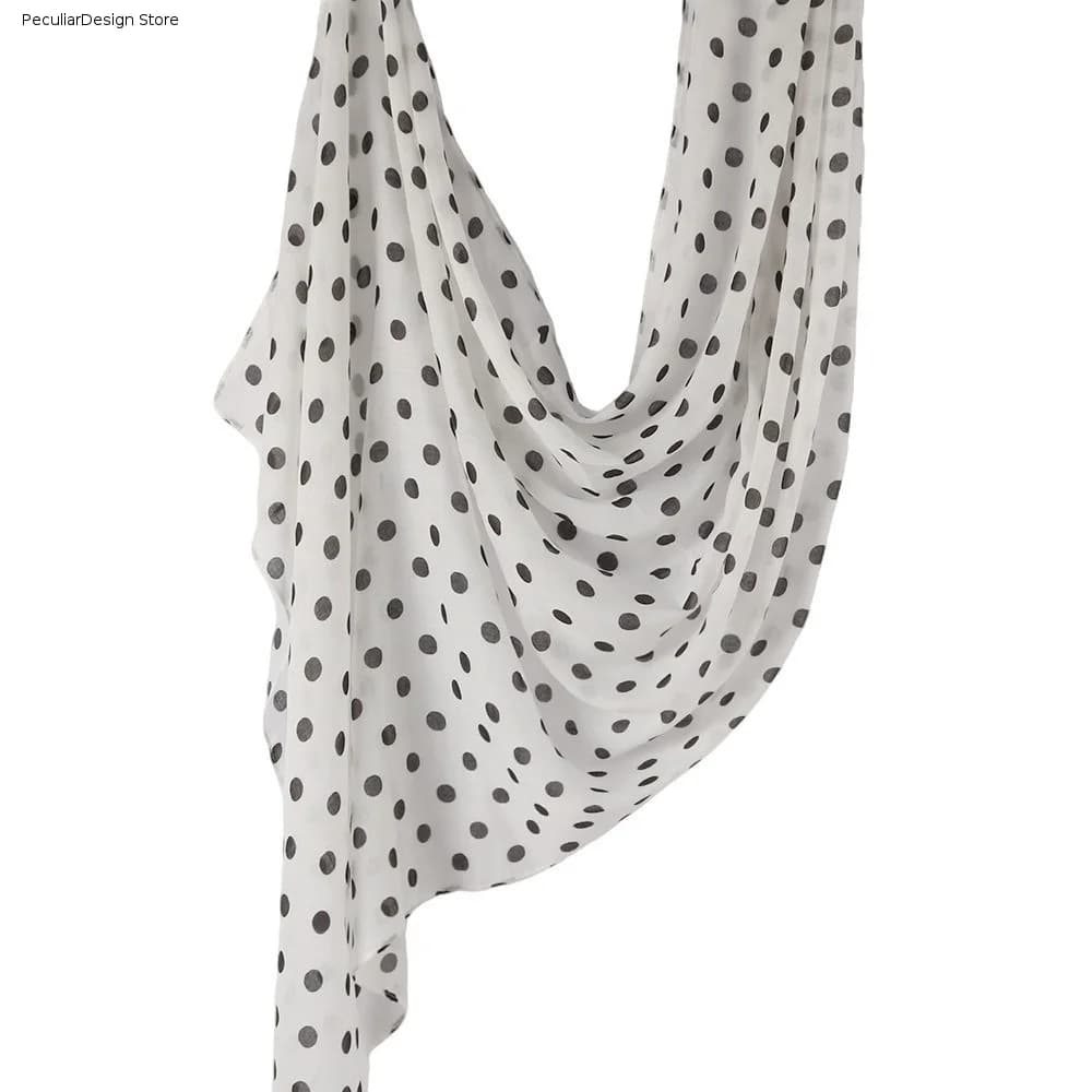 Sweet Sunscreen Polka Dot Headscarf Cotton Head Wrap Hijab Scarf Veil Turban Thin Large Shawl Clothing Accessories