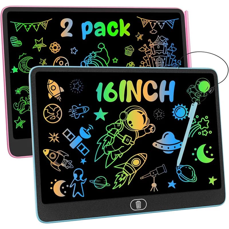 2-Pack 16-Inch LCD Writing Tablet Digital Drawing Tablet Handwriting Pads Portable Electronic Tablet Board For 3-8 Years Kids