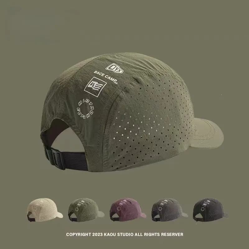 Breathable Mesh Quick Dry Short Bill Baseball Hat Light UV Protection Outdoor Sun Cap for Men Women Hiking Travel Couple