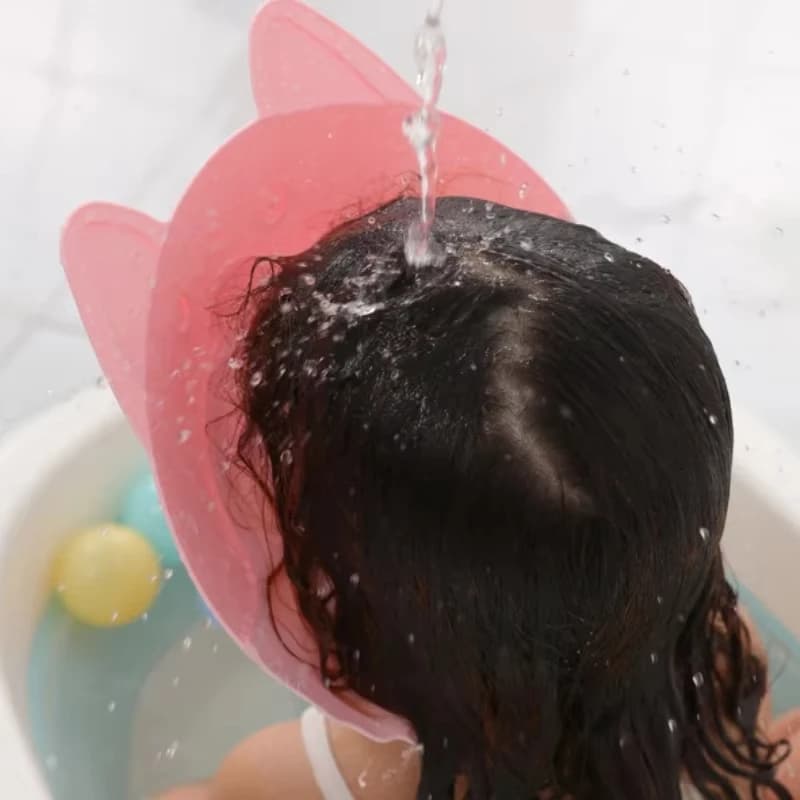 Baby shampoo hood, children's adjustable shower cap, children's bathroom waterproof hood, cute baby shampoo cap with eye protection