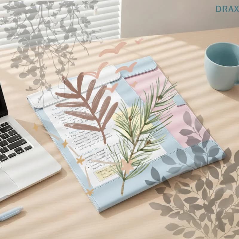 1Pcs A4 PU Leather Clipboard With Magnetic Closure Wear Resistant Surface: Students Study Office Note Taking