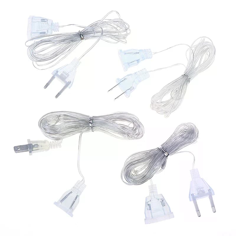 Cavo di prolunga da 3M/5M con spina EU/US, cavo di estensione standard per luci a stringa LED natalizie
