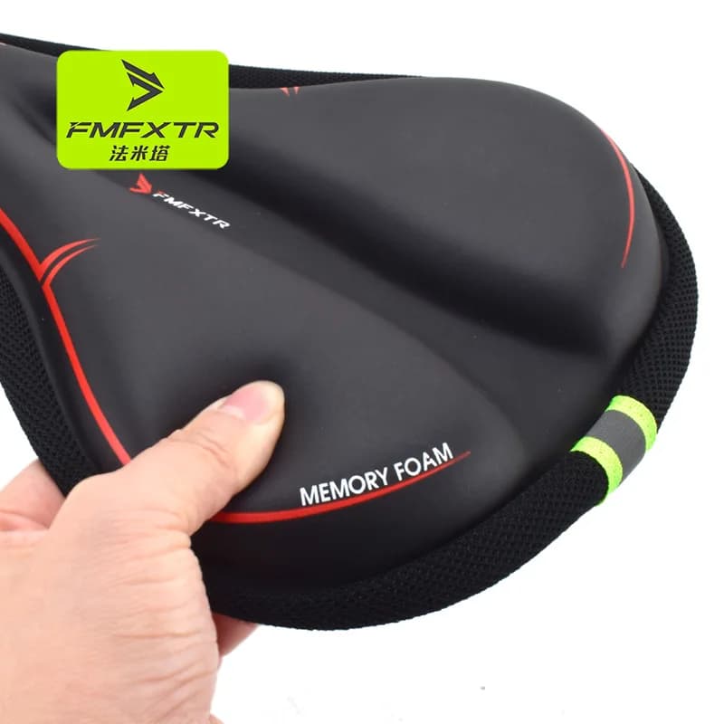 Cuscino per sedile bici - Fodera imbottita in gel per uomo Donna Comfort Cuscino per sedile per bicicletta sicuro con velcro regolabile compatibile con Peloton