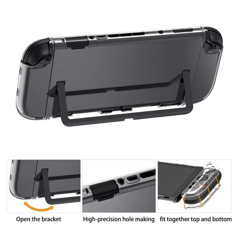 Per console Nintendo Switch 2, custodia protettiva trasparente in cristallo, cover esterna protettiva quotidiana trasparente.