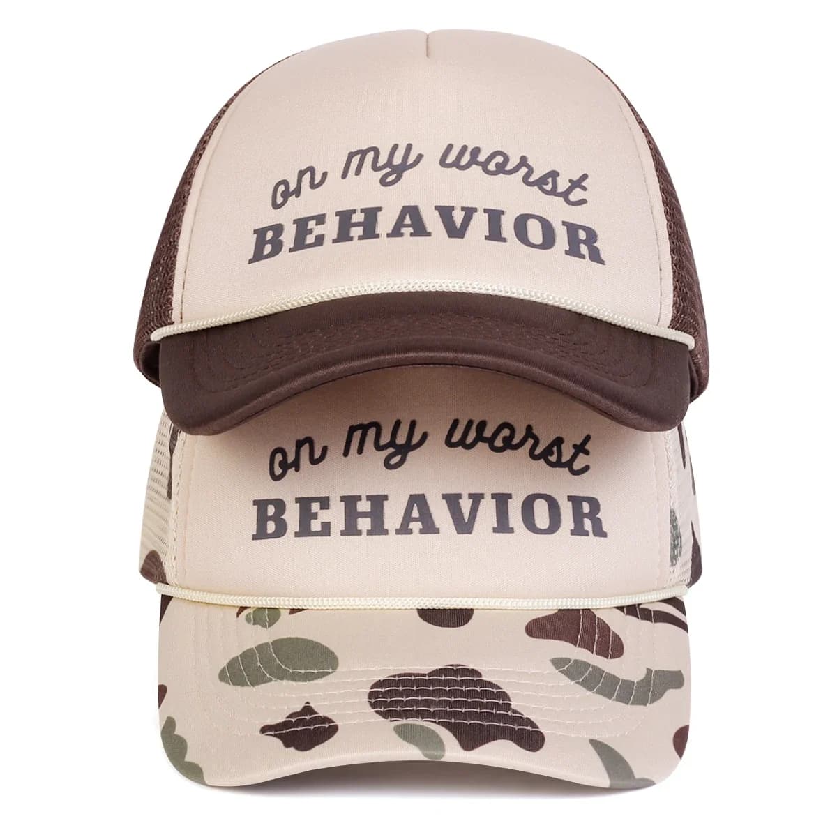 Cappellini da Baseball Unisex con Stampa 'BEHAVIOR', Regolabili per Primavera ed Estate, Cappelli Casual da Esterno, Protezione Solare, Cappello Sportivo