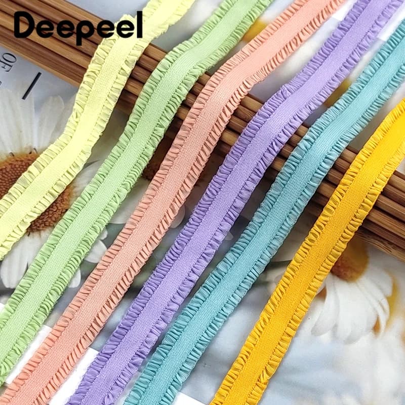 5-30 Metri 13mm Volant Colorato Fascia Elastica Hairwear Cintura Elastici in Pizzo Biancheria Intima Reggiseno Cinghia Nastro Elasticizzato Accessori Per Cucire