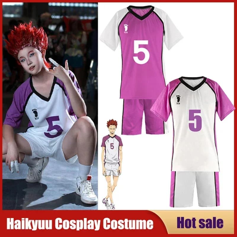 ♥ New Costume Cosplay Anime Haikyuuu 2026, Uniform Sportiva of the Shiratorizawa High School, Volleyball Club Jersey, Tendou Satori T- ♥ ♥ ♥ ♥ ♥ ♥