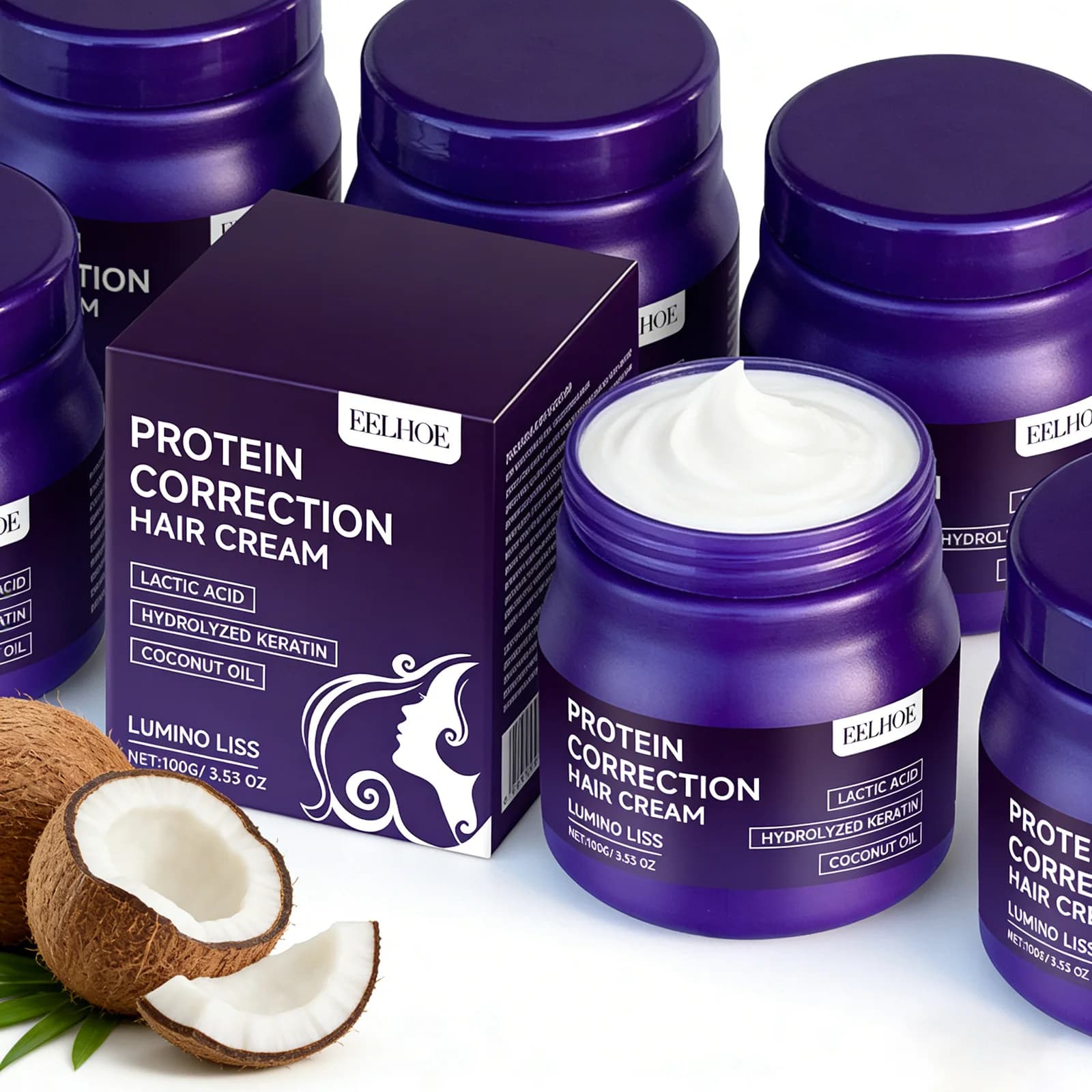 Keratin Hair Mask, Deep Repair Treatment for Dry, Damaged and Crespi Hair, Restore Softness and Gloss