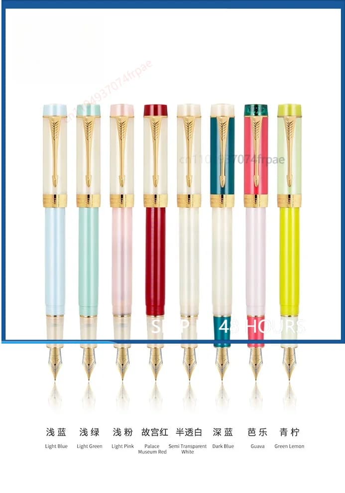 For Jinhao Century 100 Resin Fountain Pen Two-tone Design Business Student Calligraphy Practice Writing Stationery Gift（2pcs）