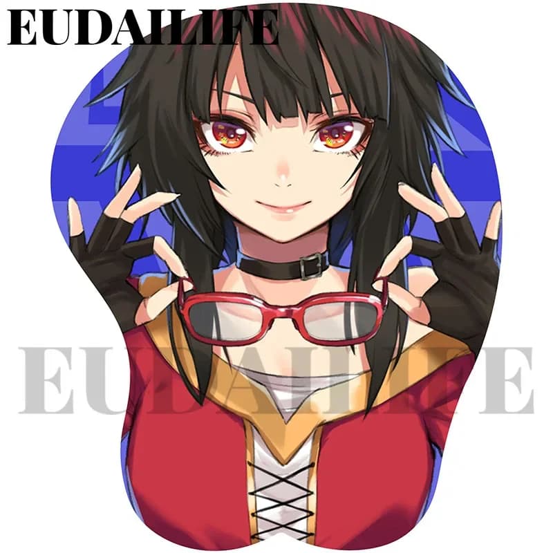 Megumi Kono Subarashii Sekai 3D Mousepad Mano Poggiapolsi Mouse Pad Mousepad Silicone Oppai Morbido Mouse Zerbino Ufficio Lavoro Otaku Regalo