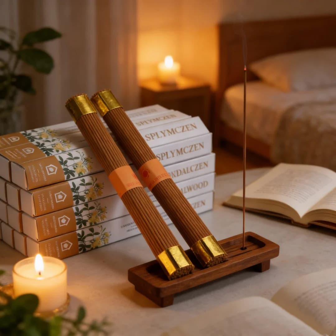91Pcs Top Natural Sandalwood Incense Sticks 270mm Extra Long - Bamboo-free, Calming Aroma for Meditation Relaxation Deep Sleep