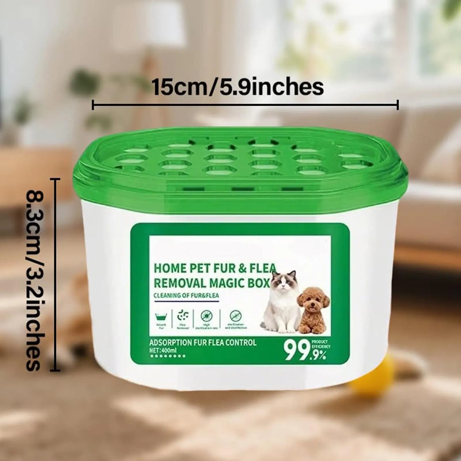 Purificatore d'aria silenzioso con raccoglitore di polvere e eliminazione degli odori per cani e gatti, ideale per casa, appartamento, cucina, soggiorno, armadio e area cani